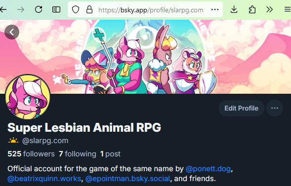 Super Lesbian Animal RPG tweet media