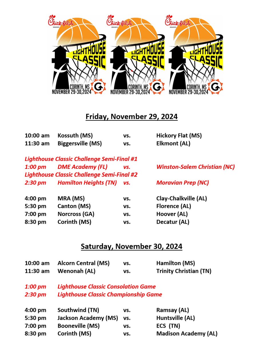 L_HouseClassic's tweet photo. 🔥🏀
The weather looks great for some incredible basketball this Friday/Saturday - cold &amp; dry outside &amp; an incredible atmosphere inside!  Come check out some of the best talent we’ve ever had. Over 25 already committed and many more will‼️

#CorinthMS
#LetsGooo
#4DaysAndCounting https://t.co/l6vTIfBoCj