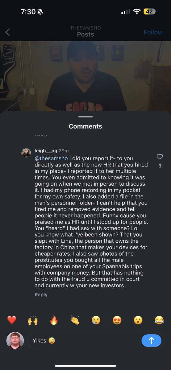 TheGoblinnn's tweet image. As if it couldn’t get any worse for Focus V today…

The former Head of HR is now publicly accusing the CEO of Focus V, Sam Jurist, of Bribery, Witness Tampering, Lying to Investors, Buying Prostitutes with company money, and sleeping with their Chinese manufacturer for lower…