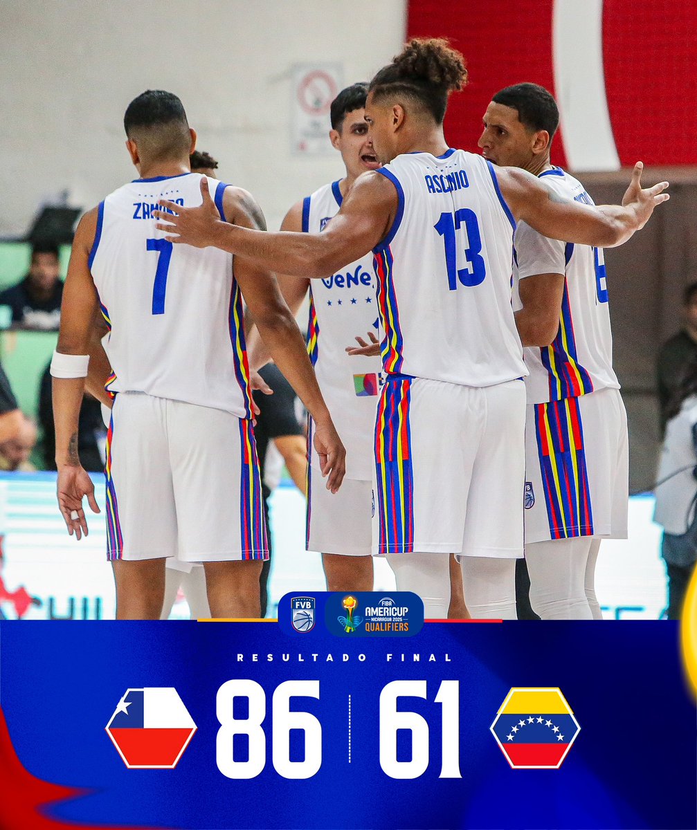 FVBbasketball's tweet photo. Final del partido. 

Buscaremos la clasificación a la @AmeriCup 2025 en febrero. Recibiremos a Argentina y a Chile. 

#JuntosSomosMás
#AmeriCup https://t.co/aF5JTojEBx