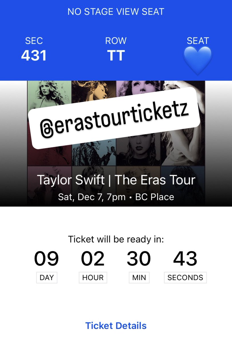 erastourticketz's tweet image. **SELLING**
🩶(2) tickets for Vancouver @ BC Place on 12/7/2024; TOTAL: $39 CAD + PayPal G&amp;amp;S fee 
🩶Please comment only if this will be your first Eras show! 
🩶Ticket(s) and price have been verified.

*Please no DMs! 🫶🏻