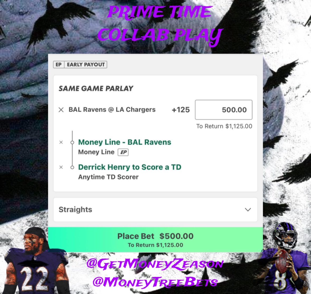 PICKSBYMTB's tweet photo. COLLABORATING WITH MY BROTHER TODAY 👿💰#GetMoneyZeason #BALvsLAC 
#NFL #NFLPRIME #GamblingCommunity #gametime #GamblingTwiiter #Collaboration 
 
I WILL ATTACH HIS 
CHANNEL LINK BELOW ⬇️ 
PLAYS POSTED VIA TELEGRAM https://t.co/kZRe5uXC0H