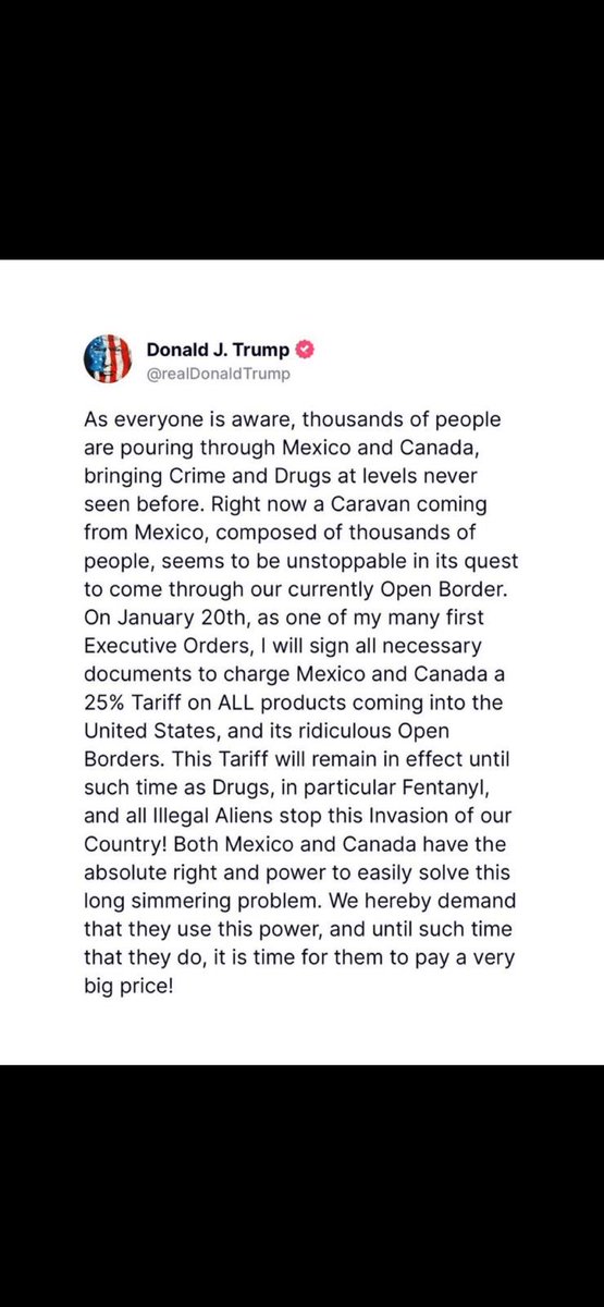 It’s important for our friends and neighbors to not let poison into our country. If they fail to meet this basic obligation they’re going to pay up.