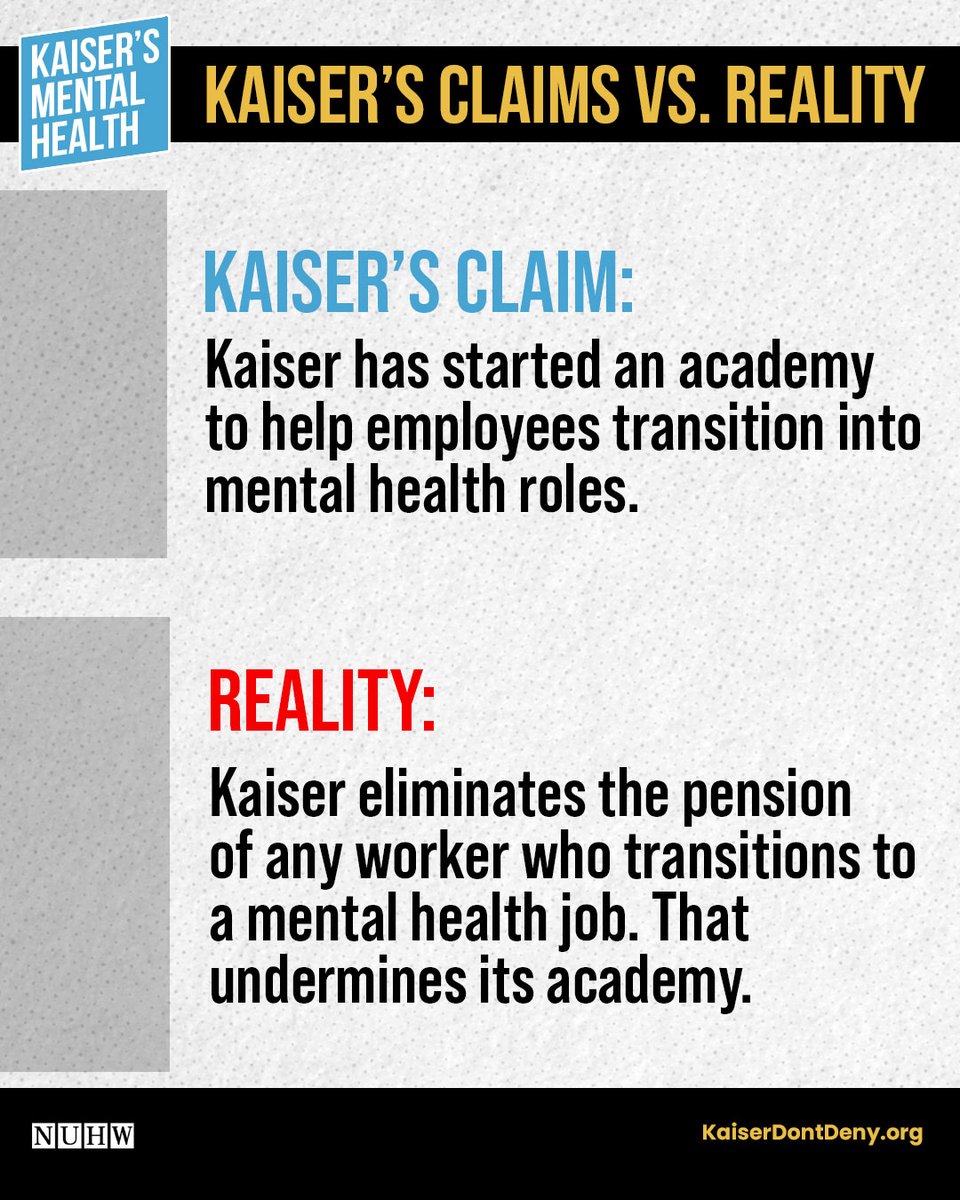 Laly0021's tweet photo. KAISER CLAIMS VS REALITY  Kaiser Therapists on STRIKE #kaiserstrike #Kaiser #kasierperamenante #union #nuhw #mentalhealth https://t.co/23Yg6kNwQ6
