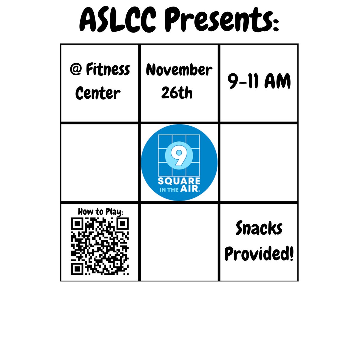 LowerCC's tweet image. Join ASLCC tomorrow, November 26th, at the LCC Fitness Center 9am-11am. Snacks will be provided! #lowercolumbiacollege #ASLCC #Lowercc #LCCevents