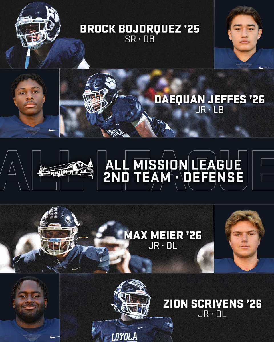 𝐀𝐋𝐋 𝐌𝐈𝐒𝐒𝐈𝐎𝐍 𝐋𝐄𝐀𝐆𝐔𝐄 🏅

Well-deserved recognition for our 16 Cubs! 

#LoyolaFootball | #GoCubs