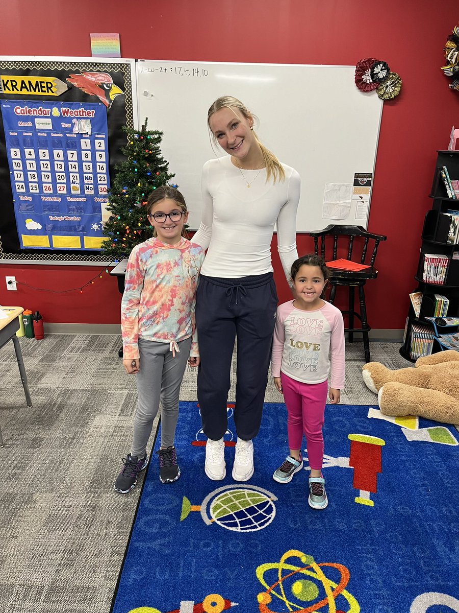 Diana Kramer (@coachkramer3) on Twitter photo Future teacher. 📚 🚌 🏫
Current University of Toledo student athlete. 🚀🏐
Congratulations on an outstanding freshman season! 💪🏼. Proud of you! Thanks for stopping by my classroom today to say hi. ❤️💛
<a href="/HeitkampOlivia/">Olivia Heitkamp</a> Future teacher. 📚 🚌 🏫
Current University of Toledo student athlete. 🚀🏐
Congratulations on an outstanding freshman season! 💪🏼. Proud of you! Thanks for stopping by my classroom today to say hi. ❤️💛
<a href="/HeitkampOlivia/">Olivia Heitkamp</a>