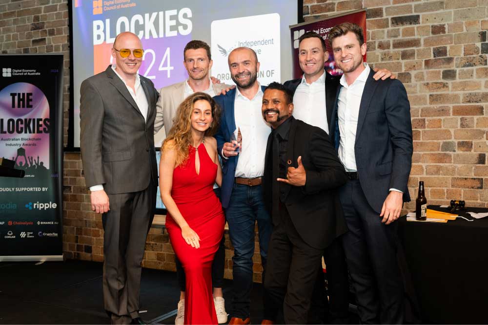 indepreserve's tweet photo. Weโre honoured to have won Digital Currency Exchange of the Year and Blockchain Organisation of the Year at the 2024 #Blockies, hosted by @DECAustralia!
Congratulations to all winners & nominees - hereโs to a thriving future!
#Crypto #Blockchain #Australia https://t.co/w0mfqLt0QJ