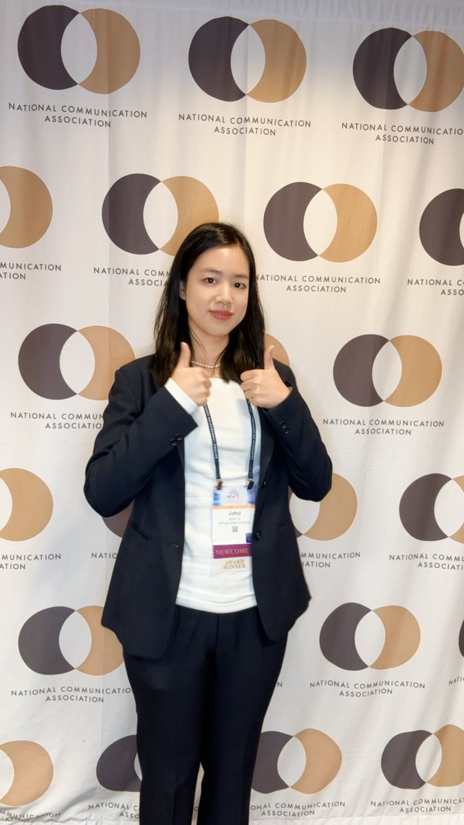 JiahuiLiu_0914's tweet photo. So honored to receive the Top Student Paper Award at @NatComm @NCA_CATF ! 🏆 It's always a joy to reconnect with old friends and meet new ones. Grateful  and proud to be a Newcomer &amp; Award Winner. Onward! 🚀#NCA24 https://t.co/g6LpFAjsgt