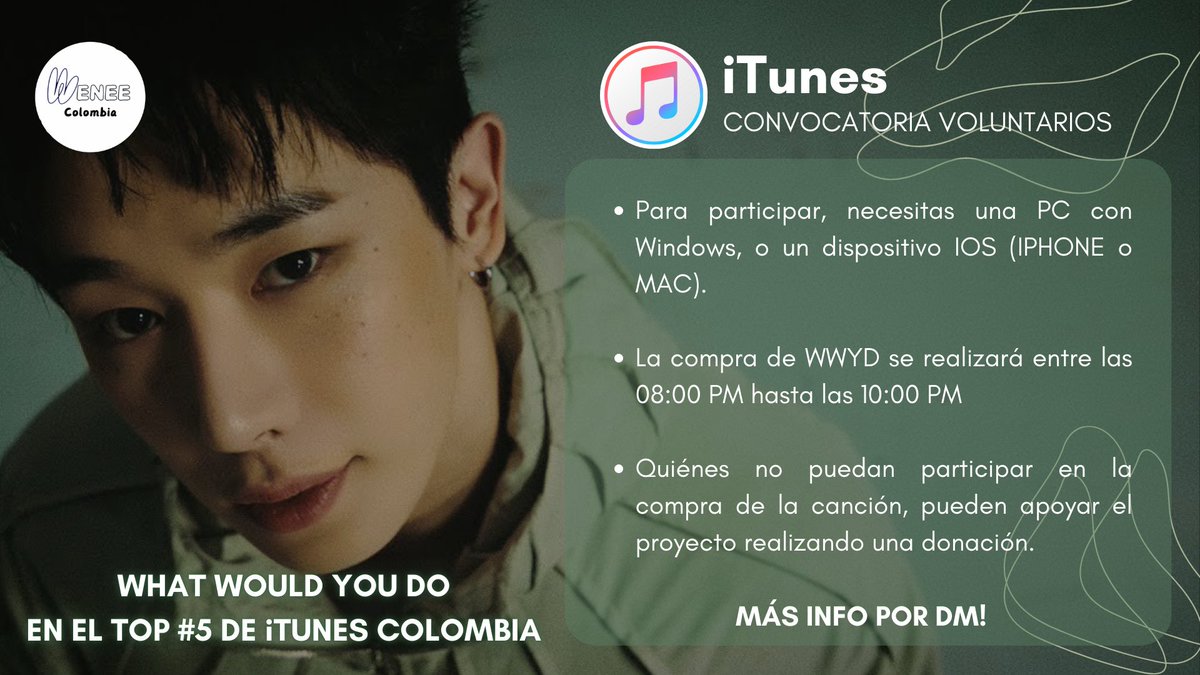 → #WhatWouldYouDo en ITunes

Damos incio a la compra masiva de #WWYD en ITunes.

Si quieres ser voluntario para adquirir la canción, sólo debes comunicarte por DM

Aceptamos Donaciones 💙

#WONHO #원호  <a href="/official__wonho/">WONHO Official</a>