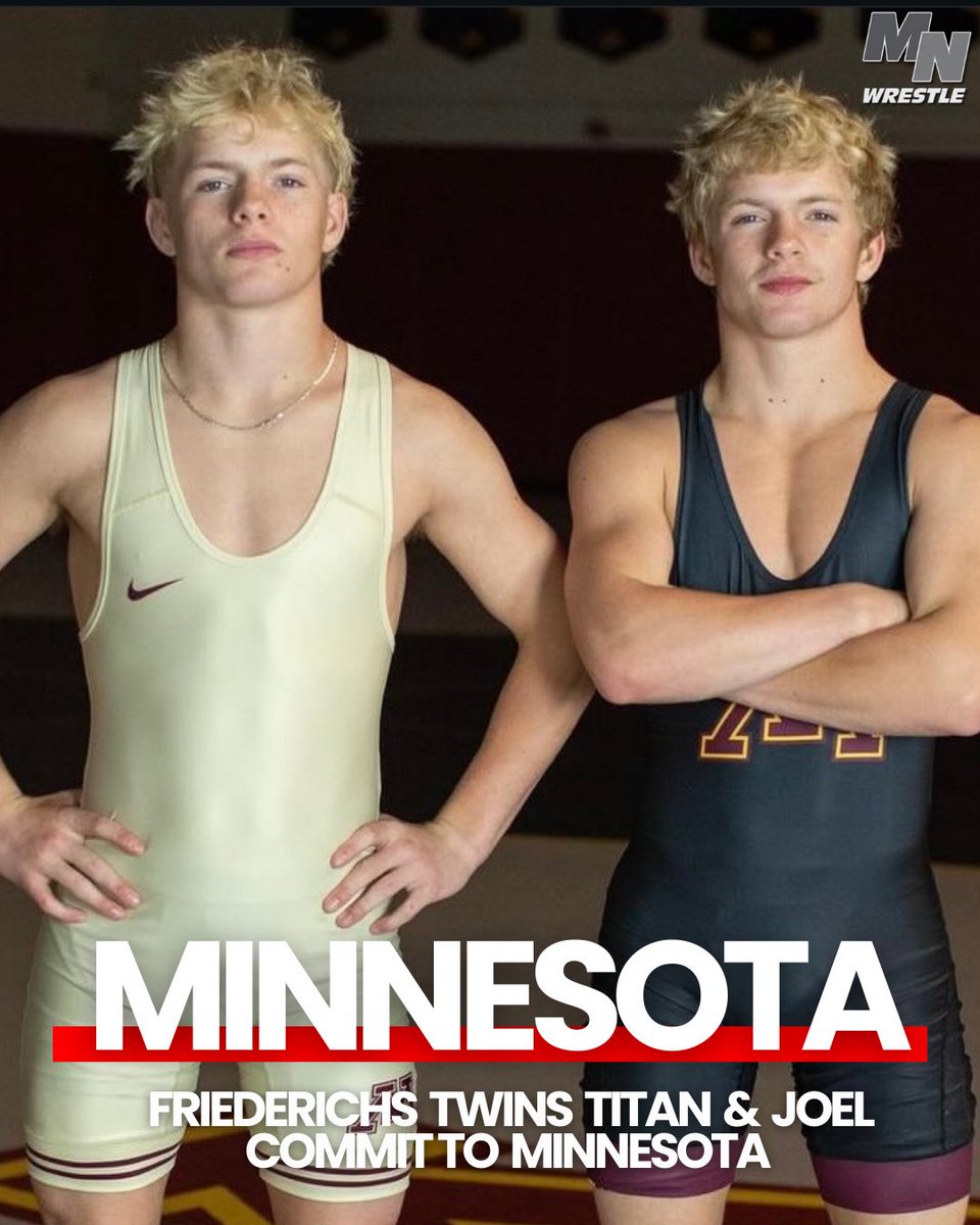 MNwrestle's tweet photo. Friederichs Twins Titan &amp; Joel choose Minnesota 

#GopherTough 〽️ https://t.co/NgdcPuhHgU