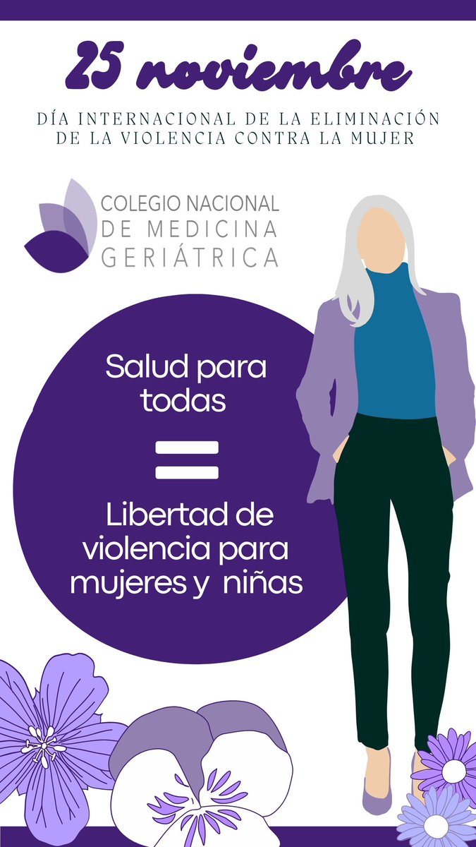 💜 Hoy, en el Día Internacional para la Eliminación de la Violencia contra la Mujer, alzamos la voz por las mujeres mayores. 🌸 La violencia no tiene edad; merecen respeto, dignidad y una vida libre de violencia. 🕊️ #NoMásViolencia #RespetoALaVejez #CONAMEGER