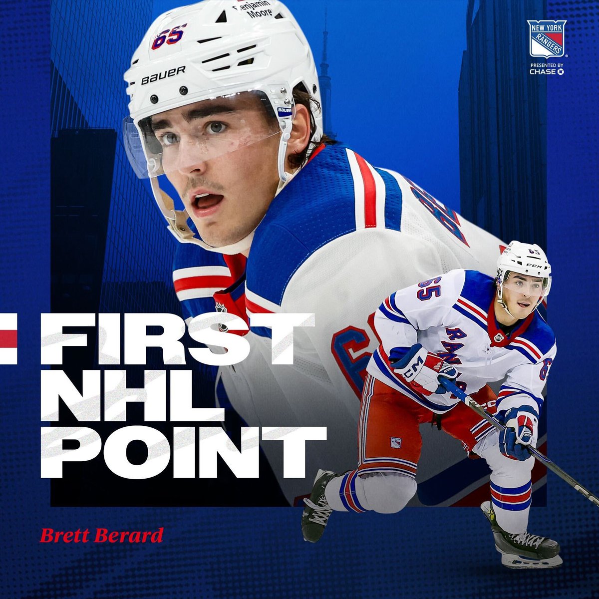 With a secondary assist on Cools’ goal, Berard notches his first NHL point.

You just love to see it.