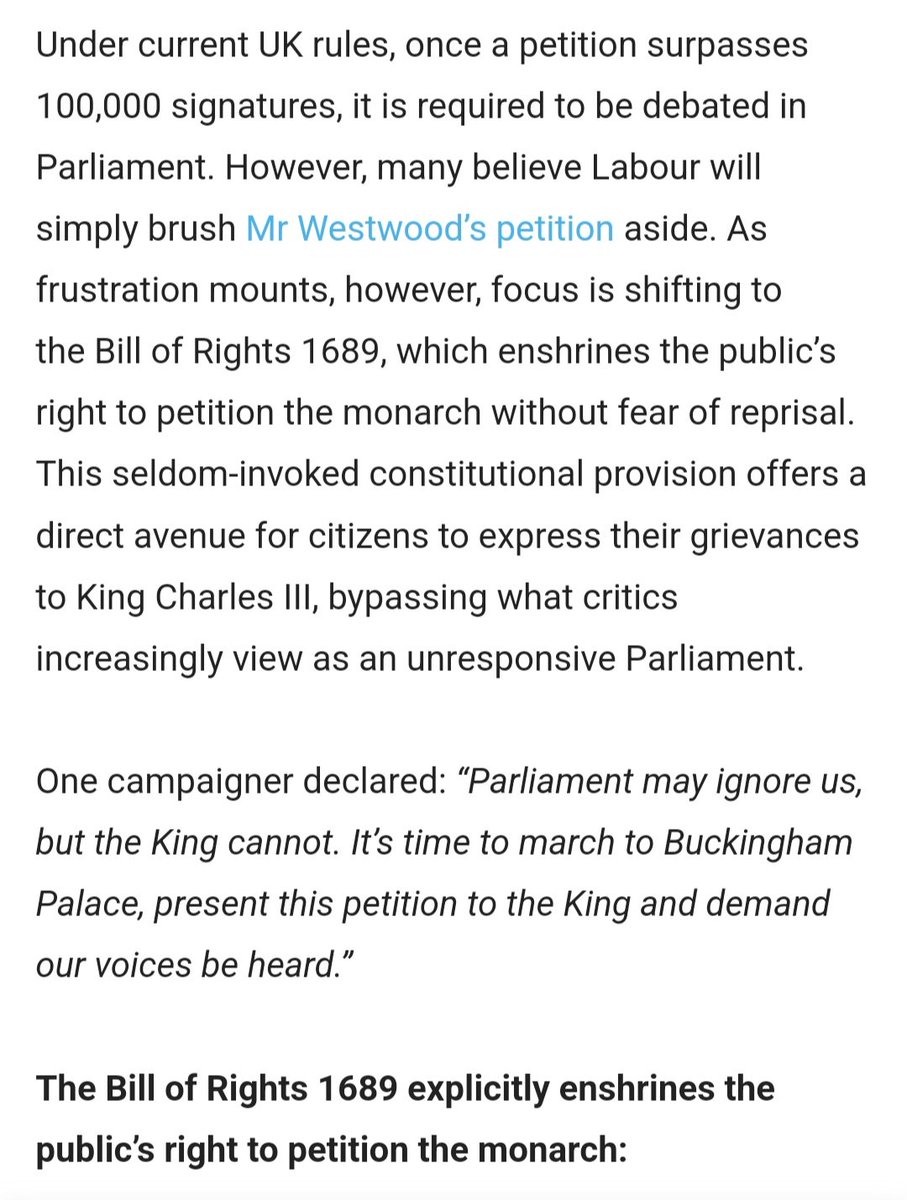 LFJIreland's tweet image. How this develops in the UK will be very interesting. The British public is not going to back down easily. It appears that Queen Elizabeth&apos;s heir, Charles is next! 👏👏👏

#ShareShareShare UK! 👇

petition.parliament.uk/petitions/7001…