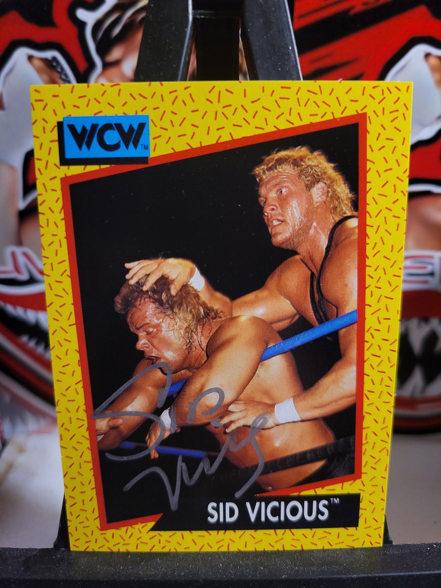 RealRyanVox's tweet photo. I never got to meet Sid, but now I've got a signed 1991 Impel. This was peak Sid, so I'm happy to have it. 

#wrestlingcards #wrestlingtradingcards #wcw #Sid https://t.co/k5EKcO9MgN