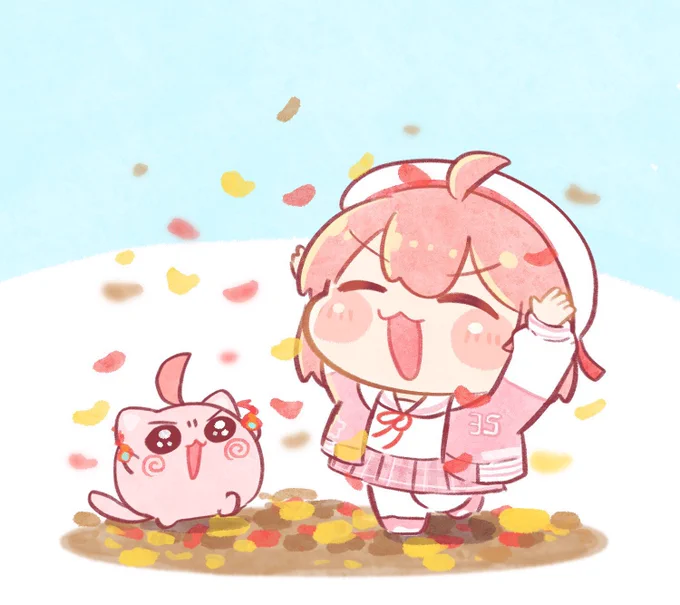 おはにぇ〜あのあとホロメンとごはんたのちかたじつはさみしいらいんしたみこもつべきものはともだち… 秋は人肌恋しい季節だけどみこはしあわせものだにぇ〜ぃ 