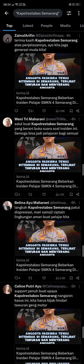 Buzzer Kapolrestabes Semarang lg pada nyapu-nyapu guys 🤮