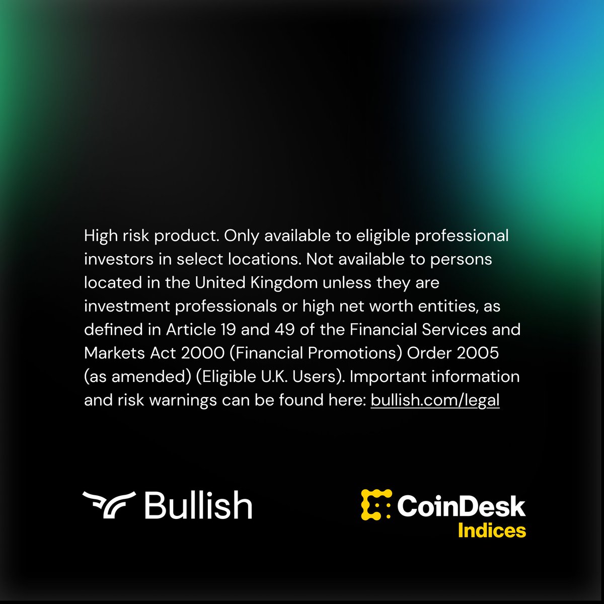Bullish's tweet photo. Total trading volume for the #Bullish @CoinDesk 20 USDC perpetual futures market has now exceeded $10B since launch.

High risk product. Important info and risk warnings here: https://t.co/fmIuQqpsZz

@CoinDeskMarkets