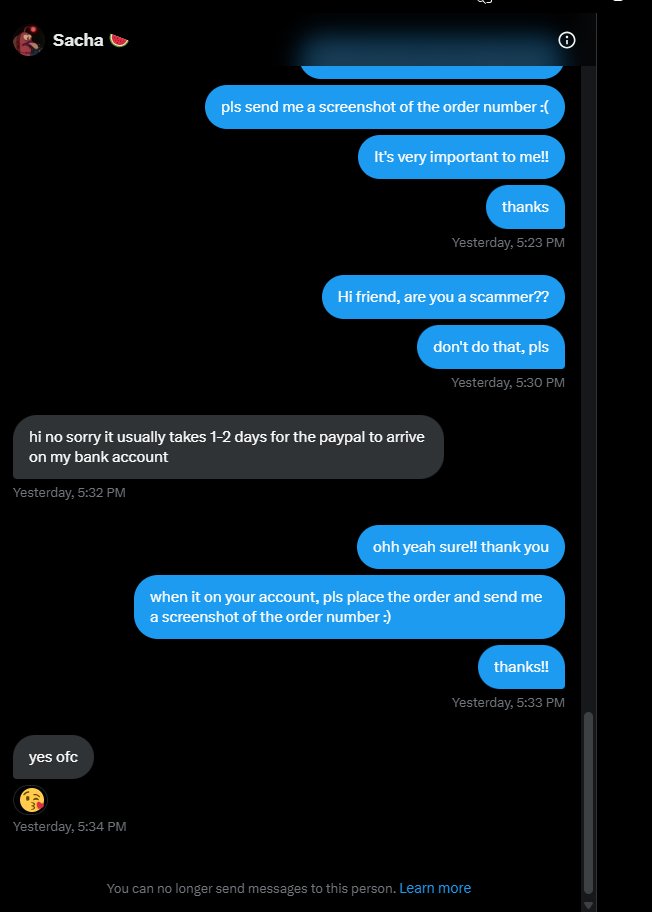 NikoWhiry's tweet photo. @sacha_rme Scammer!! https://t.co/eTX0WdB8bk