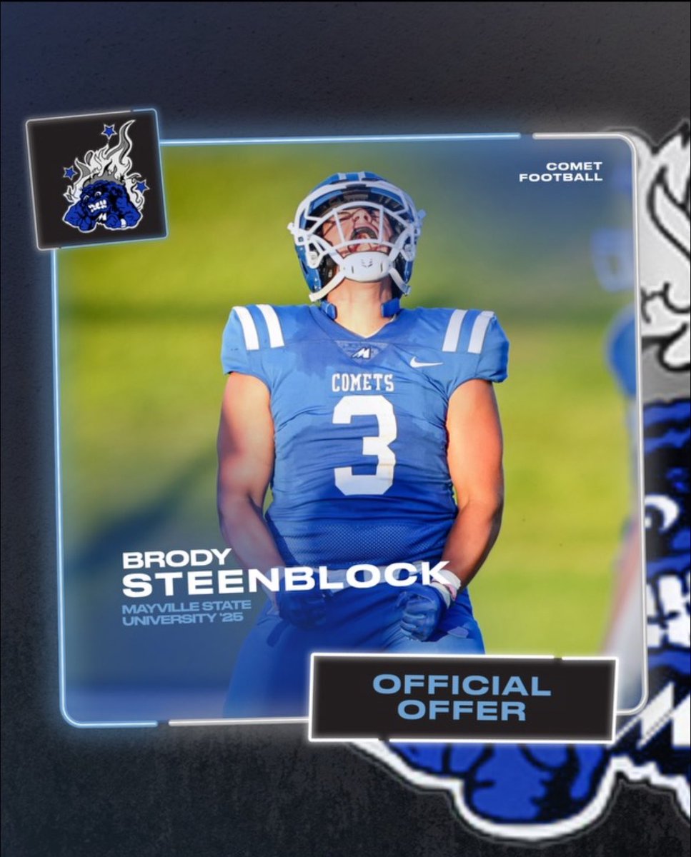 Brody Steenblock (@brodysteener1) on Twitter photo Blessed to receive my first offer from MSU!! Thank you <a href="/coachlarsonmsu/">Rocky Larson</a> and <a href="/CoachOlsenMSU/">Scott Olsen</a> for the great visit and offer!! <a href="/CoachJayVega73/">Coach Vega</a> Blessed to receive my first offer from MSU!! Thank you <a href="/coachlarsonmsu/">Rocky Larson</a> and <a href="/CoachOlsenMSU/">Scott Olsen</a> for the great visit and offer!! <a href="/CoachJayVega73/">Coach Vega</a>