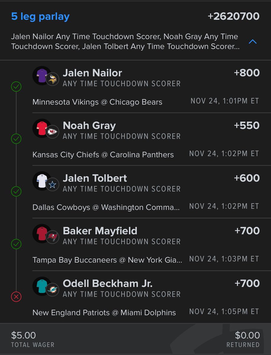 br_betting's tweet photo. An OBJ TD yesterday away from cashing $130K off $5...

PAIN.

(via @ParlayProdigee @FDSportsbook) https://t.co/fPSA10jdHC