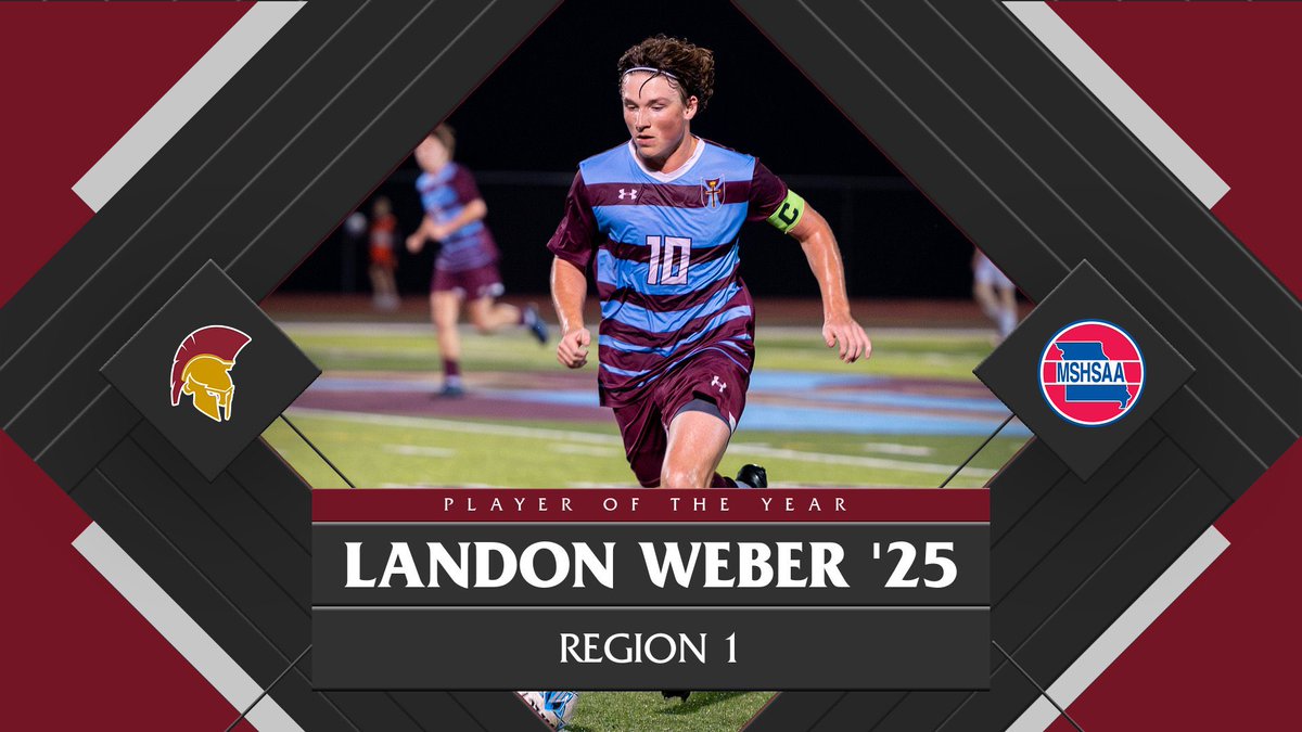 DeSmetSoccer's tweet image. Special congratulations to Landon Weber ‘25. Landon was named the 2024 Region 1 Player of the Year!
