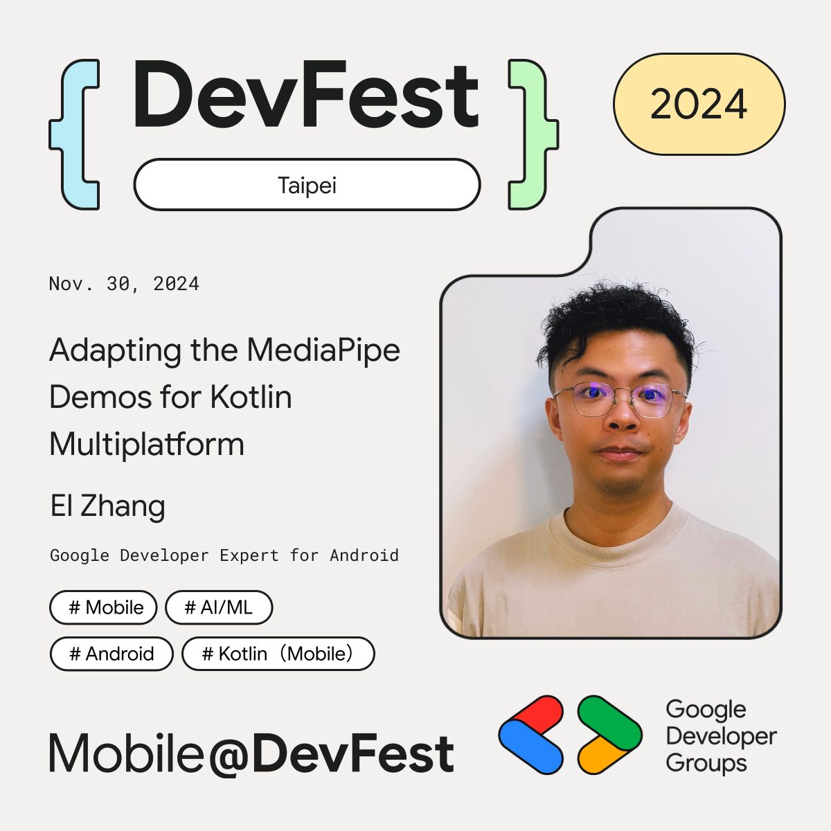xx2bab's tweet photo. Excited to share that I’ll be speaking at DevFest Taipei 2024 in the #Mobile track! If you’re interested, I’d love to see you there and connect! 🎉
This year’s Taipei event will be held on Saturday, November 30, from 8:30 AM to 5:00 PM, in National Taiwan University. https://t.co/913FMSBXHl