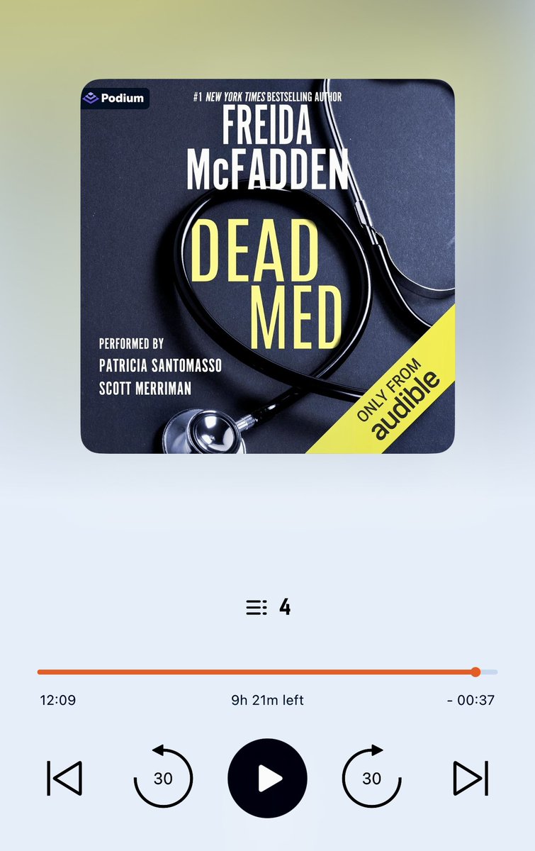 Chitownteach's tweet photo. I’m obsessed with @freidamcfadden0 books. Just finished #DoNotDisturb. Next up, #DeadMed. https://t.co/WJFfFmHLiN
