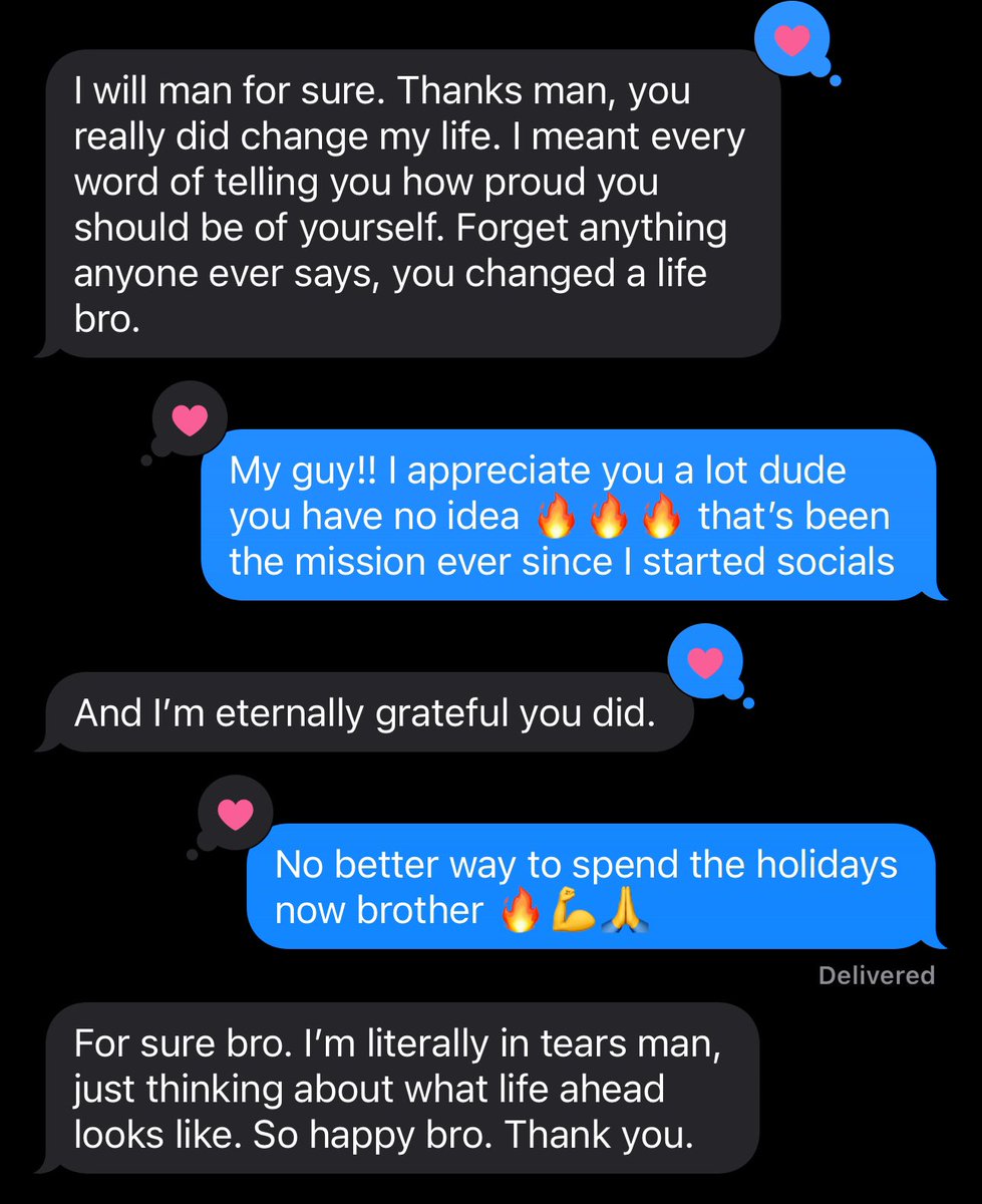 Itsjohnny's tweet photo. Fuck my trades, payouts, how much money I’ve made, etc.

There’s no better feeling than this. 

Changing people’s life’s through a transfer of knowledge. Unreal feeling. https://t.co/UGBwcfBNyQ