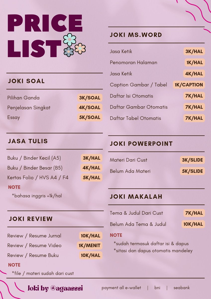 ungu | Open Joki Tulis & Tugas !!! tweet media