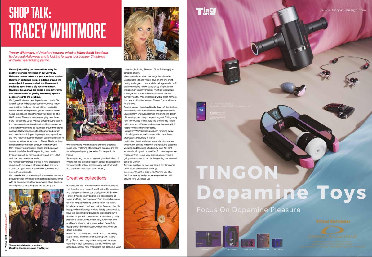 tingonofficial's tweet photo. ✨ Exciting news! ✨ TINGON is making waves in the latest issue of ETO Winter Edition 2024, featured on pages 45 and 77! 🚀Discover how our innovations are redefining pleasure and intimacy. Check it out and let us know your thoughts!
#TINGON #ETOdigital #Innovation https://t.co/wYmxR4W1x9