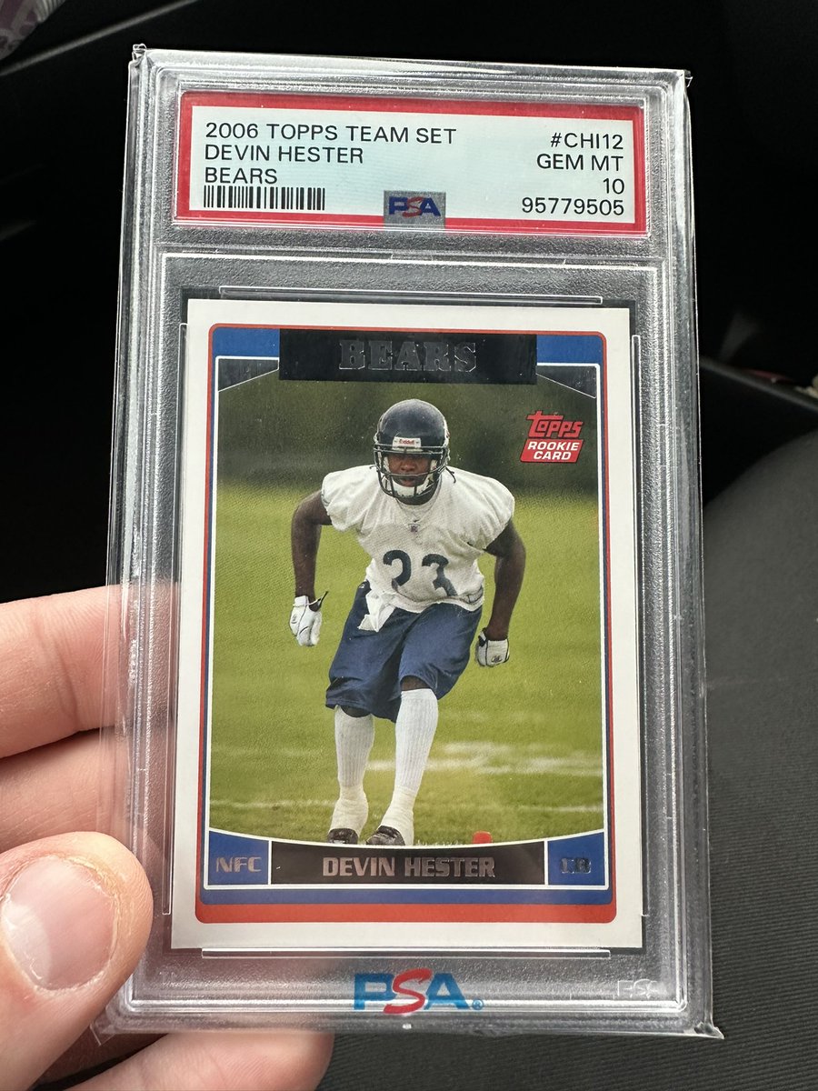DuhhBears's tweet photo. It may not be an auto, numbered, game-worn mem card, but it’s mine. To the player who sparked my love for this sport  🍻 https://t.co/bjyUN8wTr6