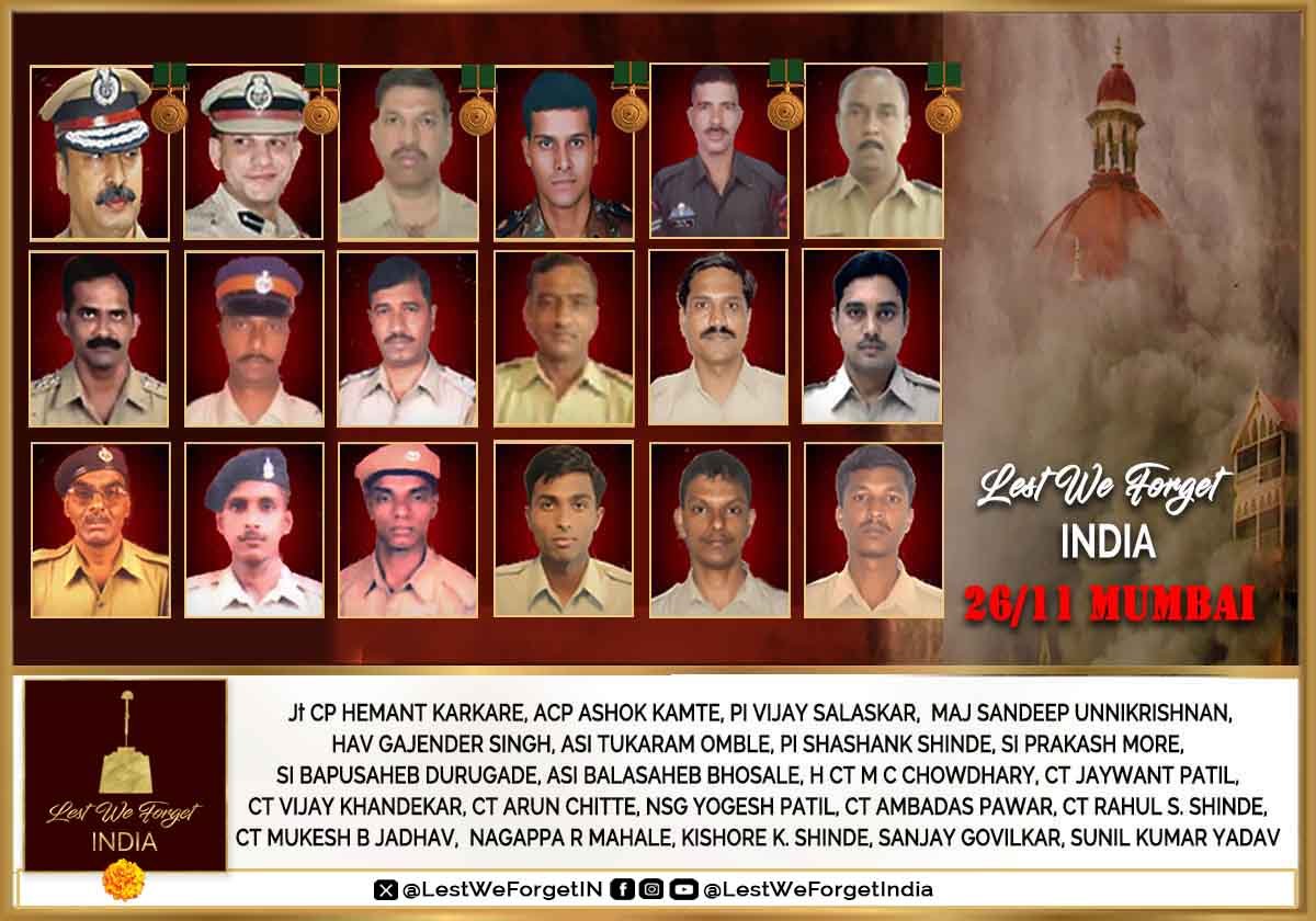 "When you go Home,tell them of us and say for your Tomorrow we gave our Today!"

Salute 🇮🇳

#MumbaiTerrorAttack #Maharashtra #mumbaipolice #MumbaiAttacks #26November #ConstitutionDay