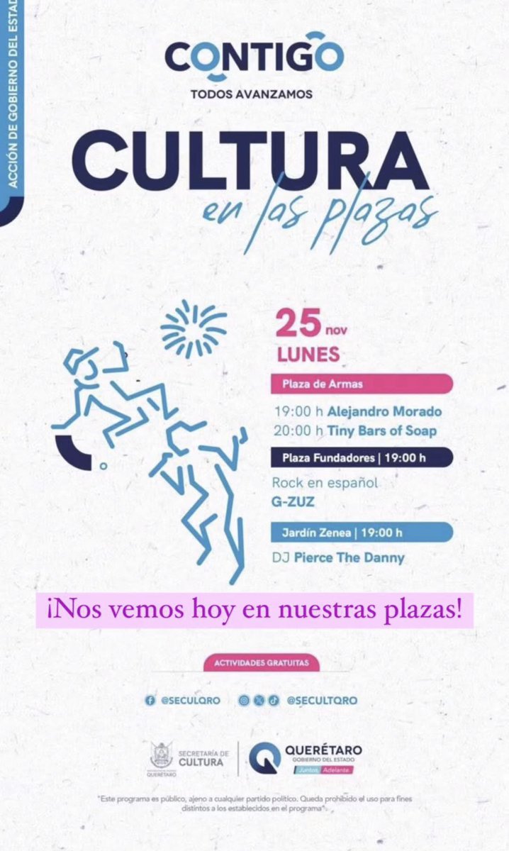 Así las cosas con la secretaría de cultura del estado