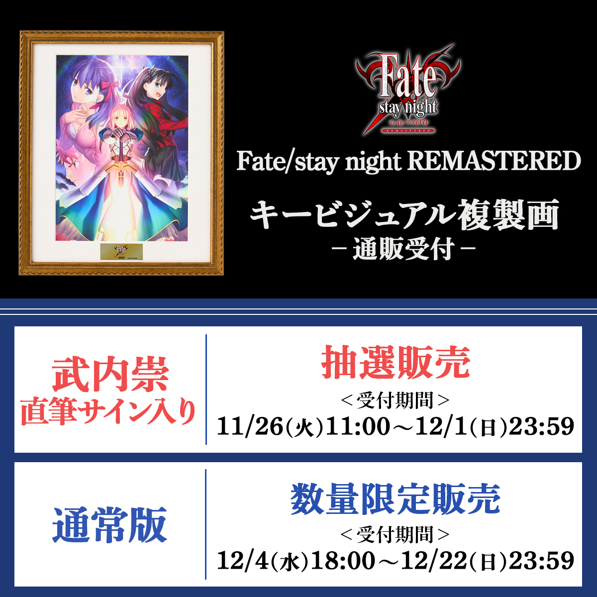 ◤￣￣￣￣￣￣￣ 受付スタート ______◢ 「Fate/stay night