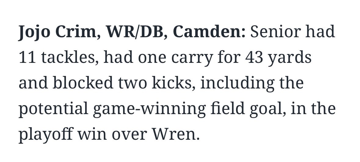 CrimJordan1's tweet photo. 15* Total Tackles, 4 on ST https://t.co/Y0BnyGdjtk