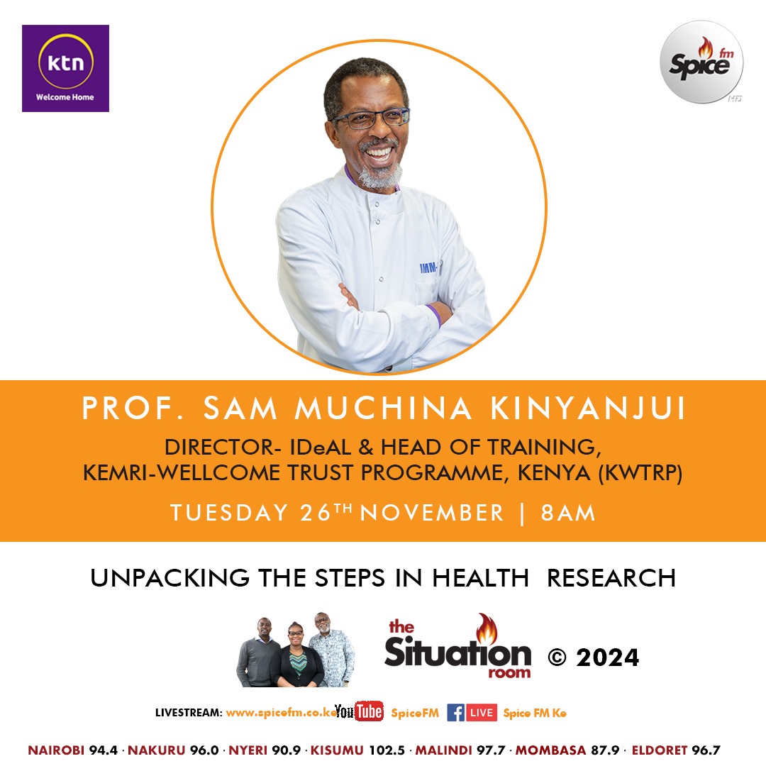 IDeAL, Africa (@ideal_kemri_wt) on Twitter photo Listen in! How are research questions developed? What does it take to test health interventions? How are the rights of research participants protected? Join <a href="/sam_skmuchina/">Sam Kinyanjui</a> as he unpacks these and other questions in discussions with <a href="/EricLatiff/">Eric Latiff</a> and <a href="/ctmuga/">CHARLES T MUGA</a> on <a href="/SpiceFMKE/">SpiceFM</a> Listen in! How are research questions developed? What does it take to test health interventions? How are the rights of research participants protected? Join <a href="/sam_skmuchina/">Sam Kinyanjui</a> as he unpacks these and other questions in discussions with <a href="/EricLatiff/">Eric Latiff</a> and <a href="/ctmuga/">CHARLES T MUGA</a> on <a href="/SpiceFMKE/">SpiceFM</a>