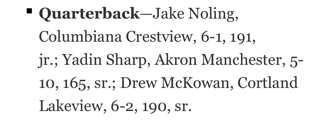 Grateful to be named second-team all-district QB