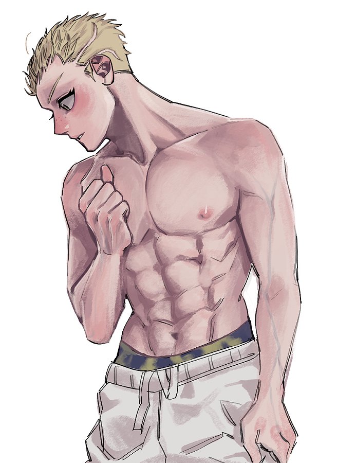 Cue Fuyuhiko bursting out through the locker rooms, an angry look in his eye.

"All right, who's the fuckin wise guy that stole my damn clothes??"