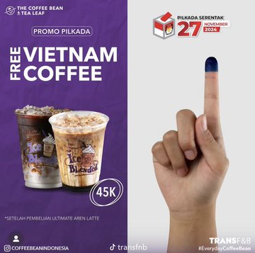 hidupbodoamat's tweet photo. Promo ngopi Pilkada besok 27 November 2024 https://t.co/5MvjT21Icj