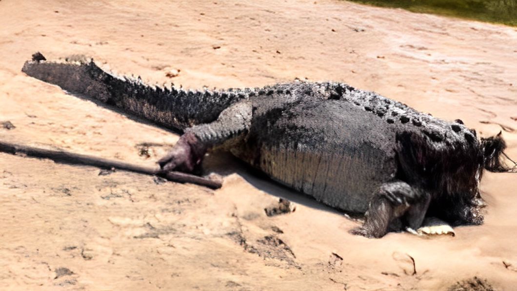 Gigantic 13-foot crocodile found with its head ripped off on Australian beach 😳