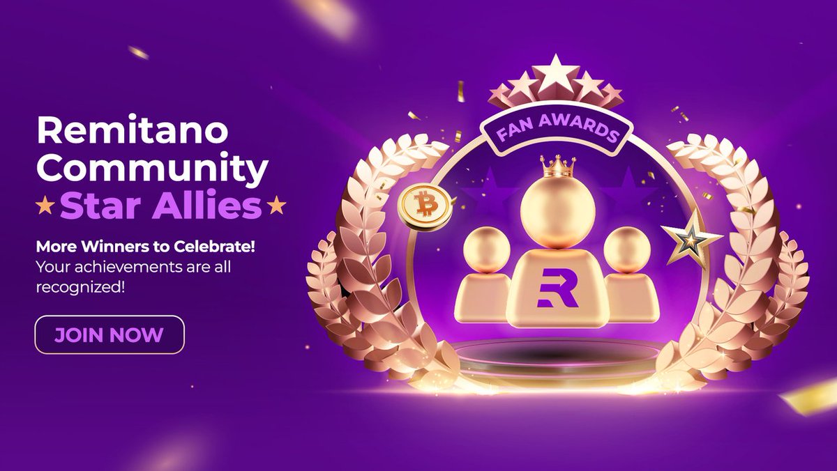 🌟 Big news! The Remitano Fan Awards evolves into the *Community Star Allies* event! More winners, new categories, and special tags for consistent achievers await. Ready to shine brighter in our global family? 💫

Find out how to join the excitement! 🎉 remita.no/star-allies