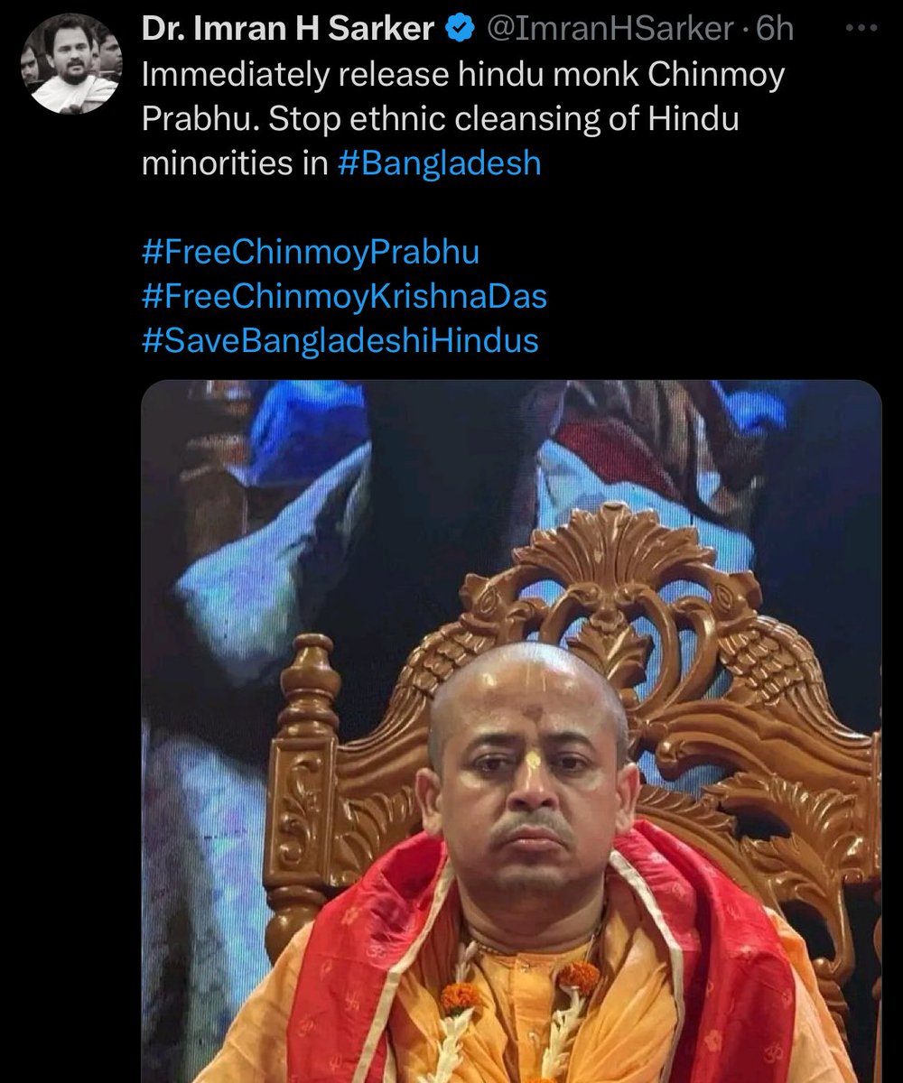 muktadirnewage's tweet photo. Ethnic cleansing? What? 
This Islamophobic AL-backed opportunist “public figure” is spreading disinformation against Bangladesh and its people. https://t.co/R0flEpWipI