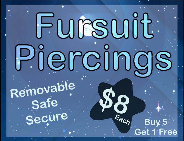MissingJay's tweet image. Removable Fursuit Piercings!
I&apos;ll be offering 4 styles in 3 colors when I get a spot in artist alley. 

They work in any soft style head and are custom trimmed so you&apos;re safe from ever being poked

I&apos;ll also take orders now for con pickup any day
#mff2024 #mff #furfest