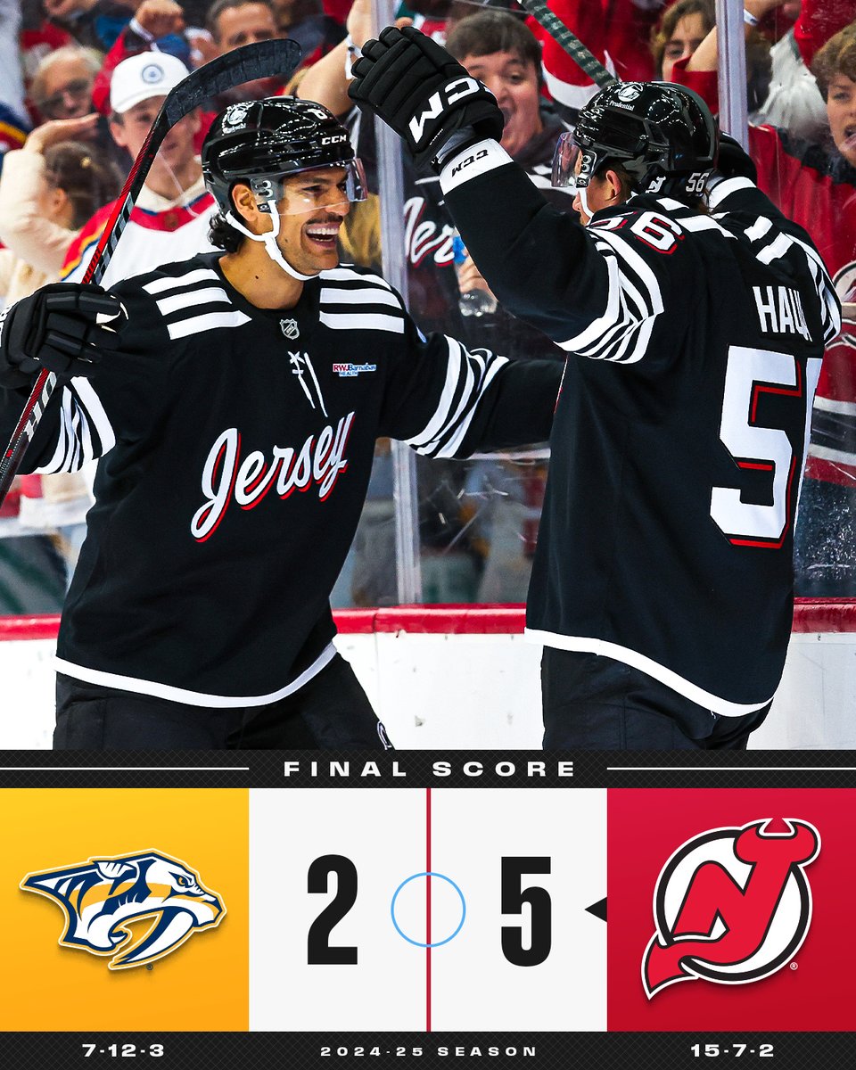 NHL's tweet photo. Three wins in a row for the @NJDevils! 😈 https://t.co/gKQZlq6Tnx