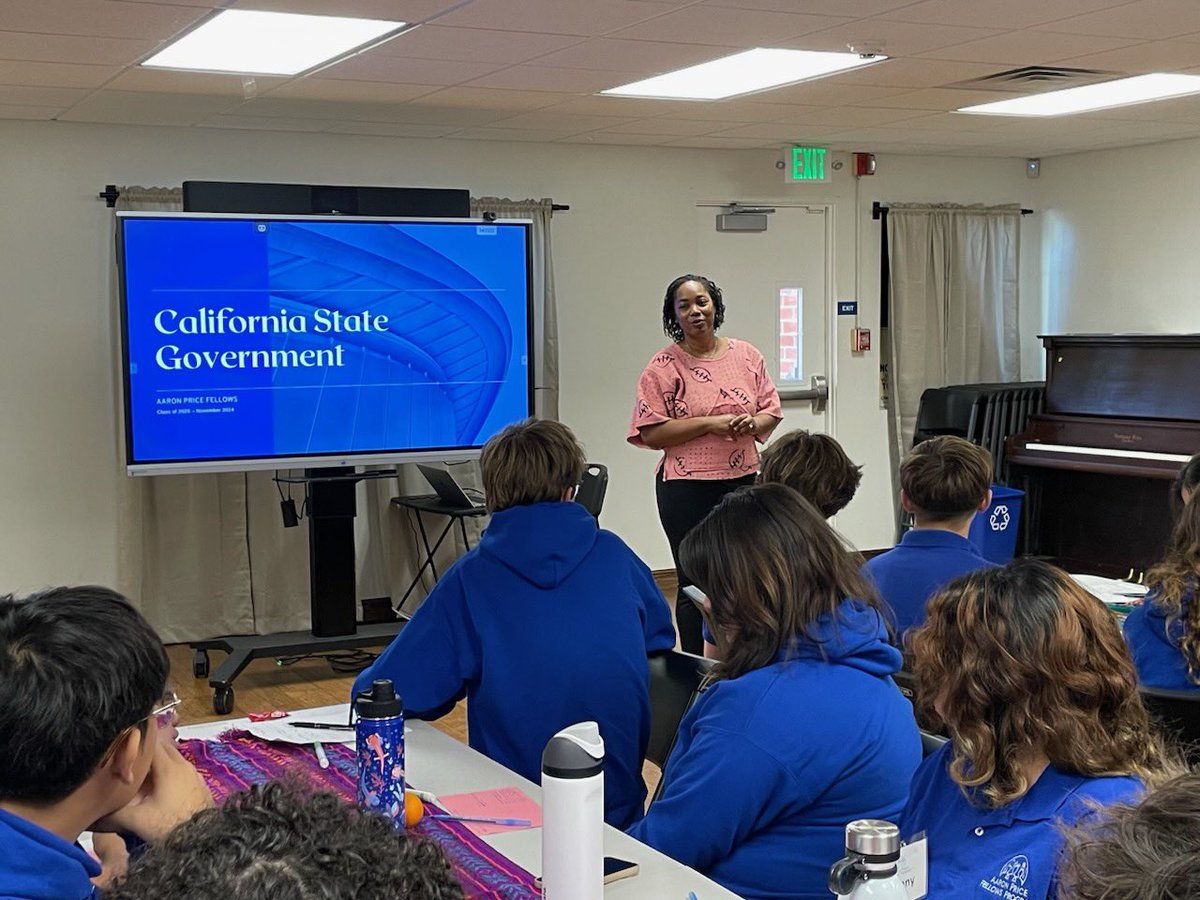 Today, I had the pleasure of speaking to the Aaron Price Fellows Program about civic engagement. Thank you for having me!