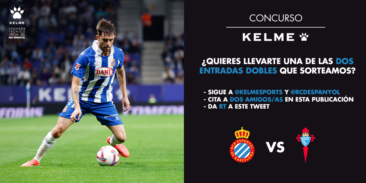 Kelmesports's tweet photo. 📌 ¡SORTEAMOS 𝟮 𝗘𝗡𝗧𝗥𝗔𝗗𝗔𝗦 𝗗𝗢𝗕𝗟𝗘𝗦! 🎟️🎟️

✳️ Espanyol 𝒗𝒔 Celta

👥 Sigue a @Kelmesports y a @RCDEspanyol
💬 Menciona a dos amig@s
🔄 Haz RT

🗓️ Puedes participar hasta este viernes 29 a las 10:00h

✍️ Cada comentario es una participación adicional

¡Mucha suerte! 🍀 https://t.co/L95Bes3cAs