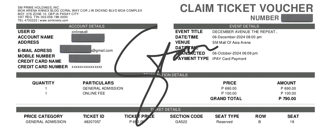 starcollects's tweet photo. Wts lfb December Avenue Sa Ilalim Ng Mga Butuin THE REPEAT

Rfs: Attending Enhypen fanmeet

- Gen Ad 522 Row B Seat 19
- ₱1k (690 ticket fee + 100 online fee + 210 ticketing assistance fee)
- Can do payment upon meet up if willing to meet up on SM Megamall

Reply or dm to claim https://t.co/RG6dxjKvRz