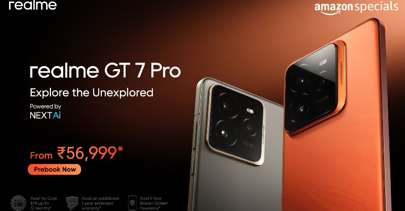 realmeIndia's tweet photo. Introducing #realmeGT7Pro, powered by #GT7ProFirst8EliteFlagship. Experience lightning-fast performance, ultra-smooth gaming, and seamless multitasking—all starting at ₹56,999*.

Know more: 
https://t.co/8ZlhNQA5fY 
https://t.co/9lTyrFB3HH 

 #DarkHorseOfAI