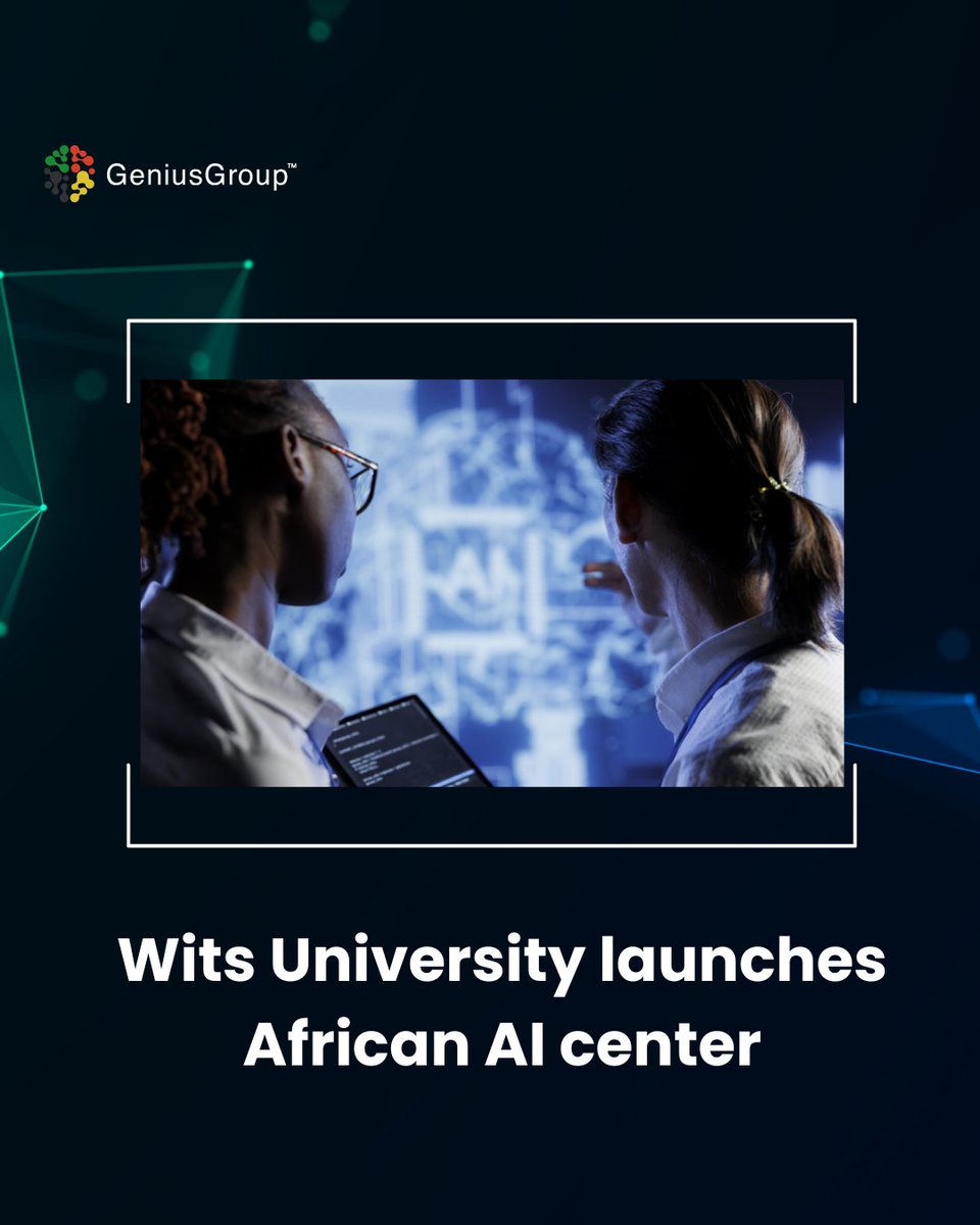 geniusacademyai's tweet image. South Africa’s Wits University launches the MIND Institute, a groundbreaking AI center aimed at driving innovation and bridging the digital divide across Africa.
Read more: ow.ly/qyEX50Ufyg2

#GeniusGroupAI #AIForAfrica #InnovationHub